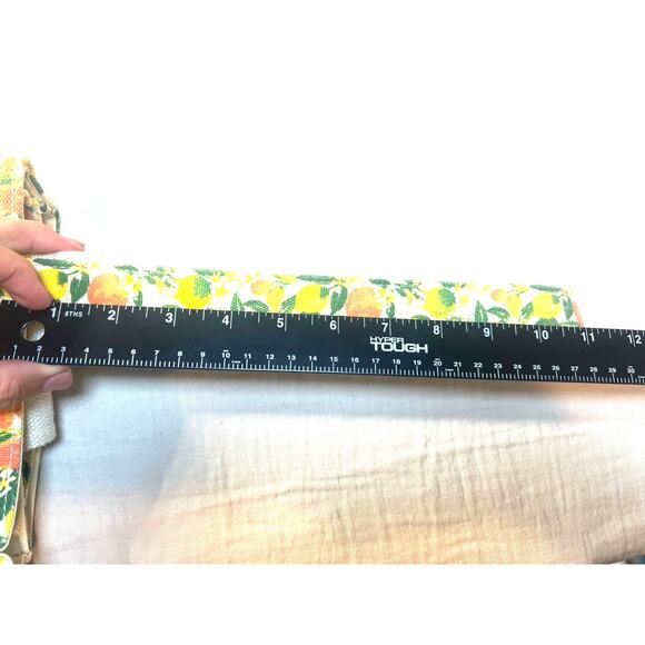 Martha Stuarts The Perfect Tote Citrus Floral Yellow Orange Matching Wrist Purse - Picture 5 of 7